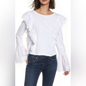 BP. Eyelet Trim Long Sleeve Tee
